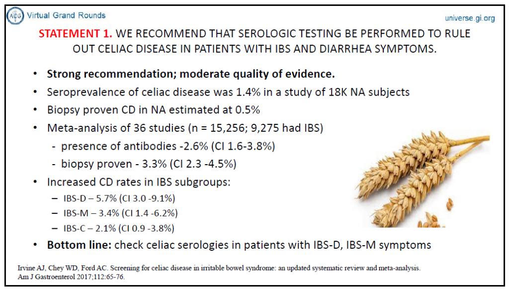Pacientes con SII y Diarrea descartar Enfermedad Celiaca