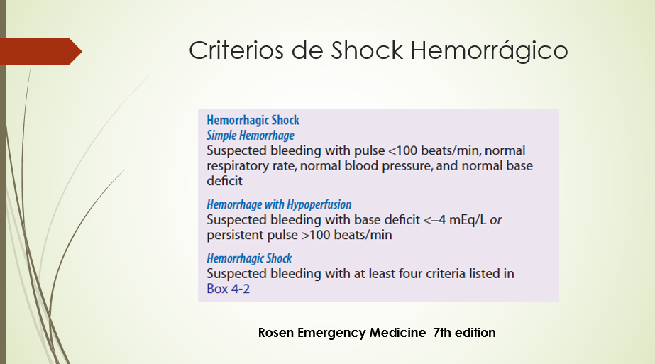 Criterios de Shock Hemorrágico (8)