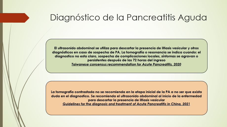 Diagnóstico por imagen de la Pancreatitis Aguda