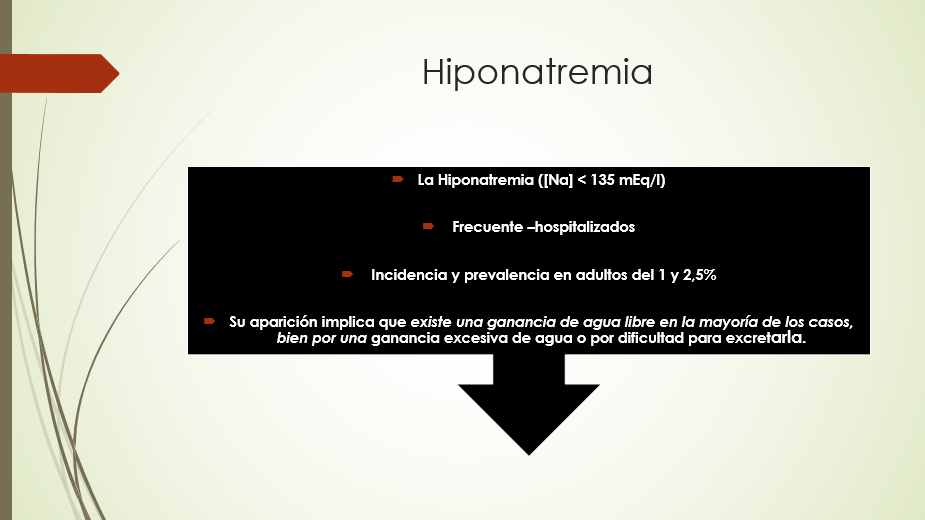 Concepto de Hiponatremia