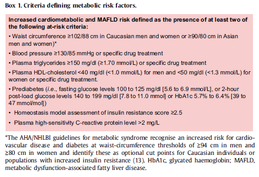 Factores de riesgo metabólico
