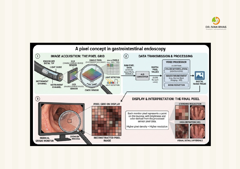 Concepto de Pixel en endoscopia digestiva
