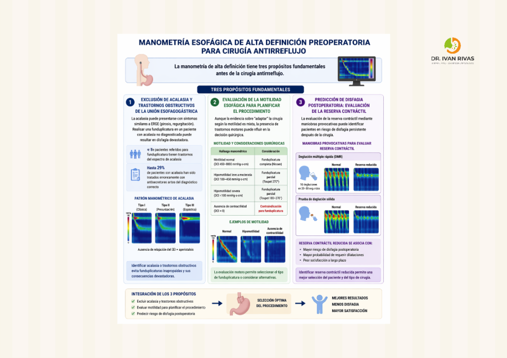 Manometría esofágica para la evaluación preoperatoria de la cirugía antirreflujo