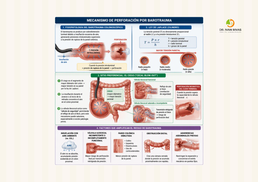 Mecanismo de perforación por barotrauma